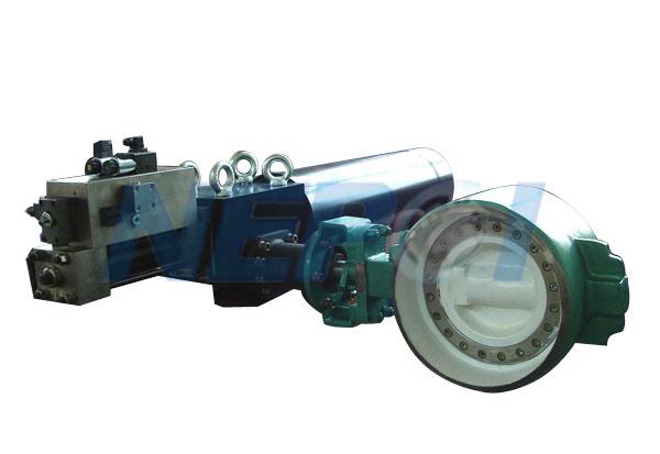 External oil source electro-hydraulic actuator (spring accumulator)