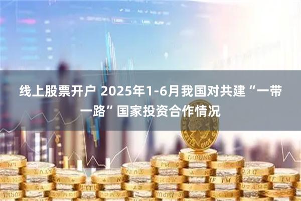 线上股票开户 2025年1-6月我国对共建“一带一路”国家投资合作情况
